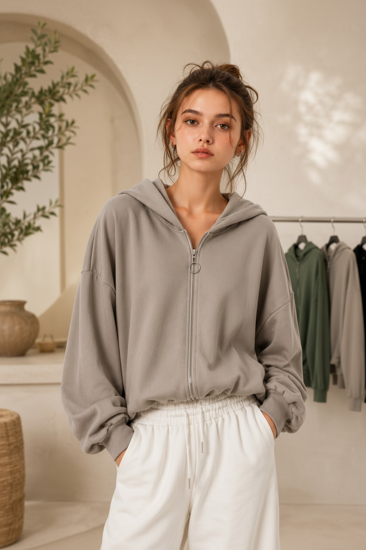 Éloise Zip Hoodie – Fango