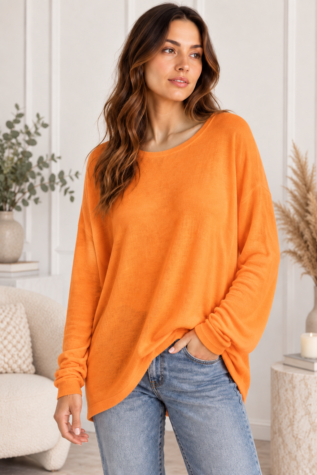 Livia Oversize Pullover Damen – Viskose, Wolle &amp; Angora