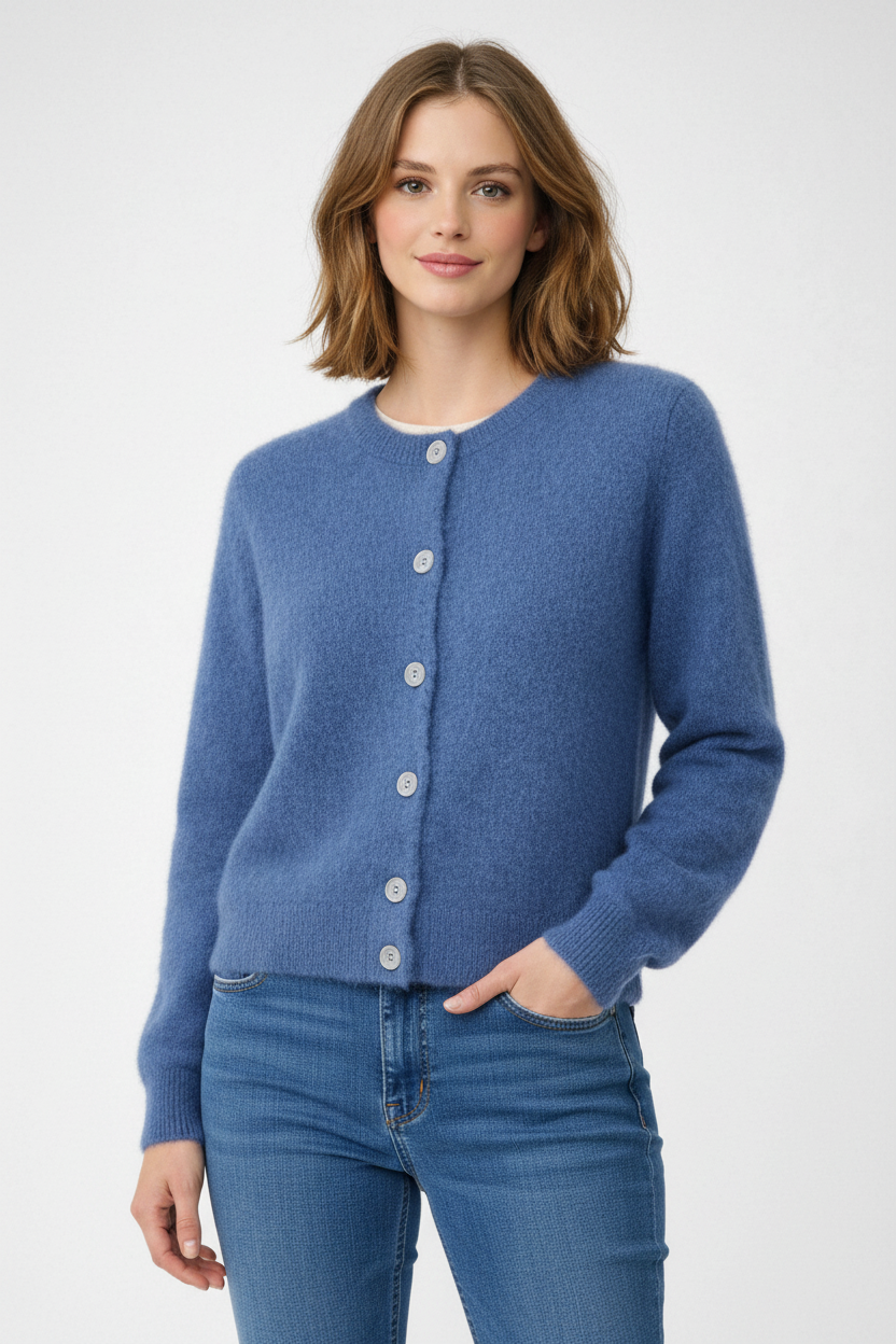 Flair kid mohair cardigan in blue
