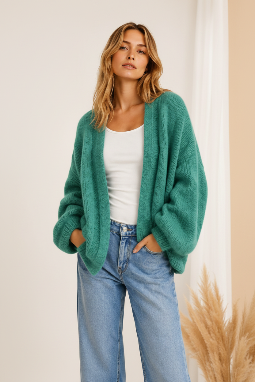 Luna Soft Knit Cardigan – Mint