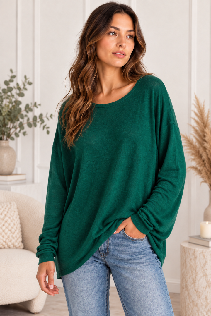 Livia Oversize Pullover Damen – Viskose, Wolle &amp; Angora