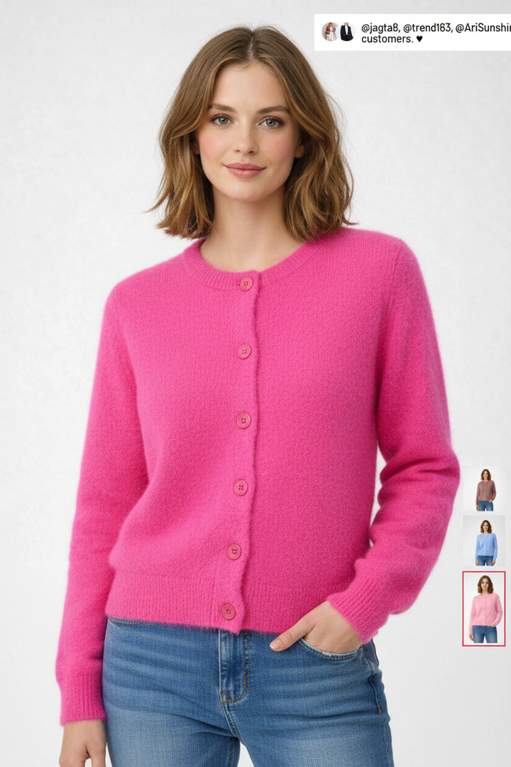 Flair kid mohair cardigan in pink