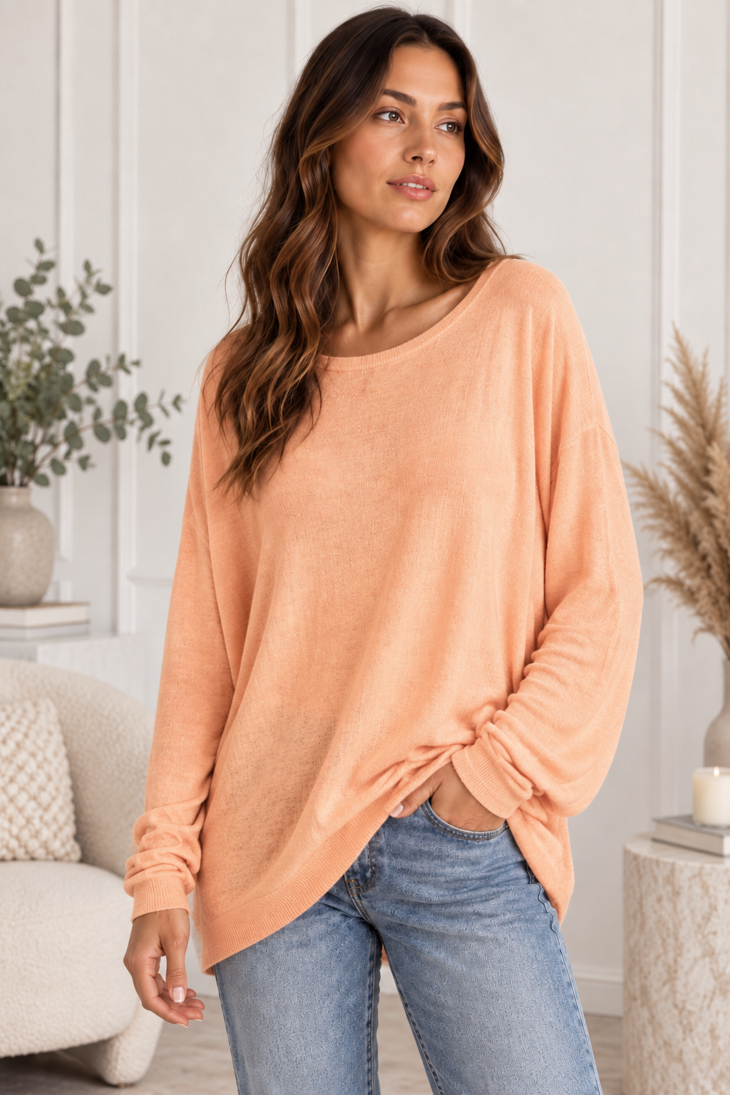 Livia Oversize Pullover Damen – Viskose, Wolle &amp; Angora
