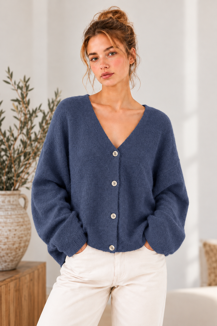 Strickcardigan Livella in Marineblau
