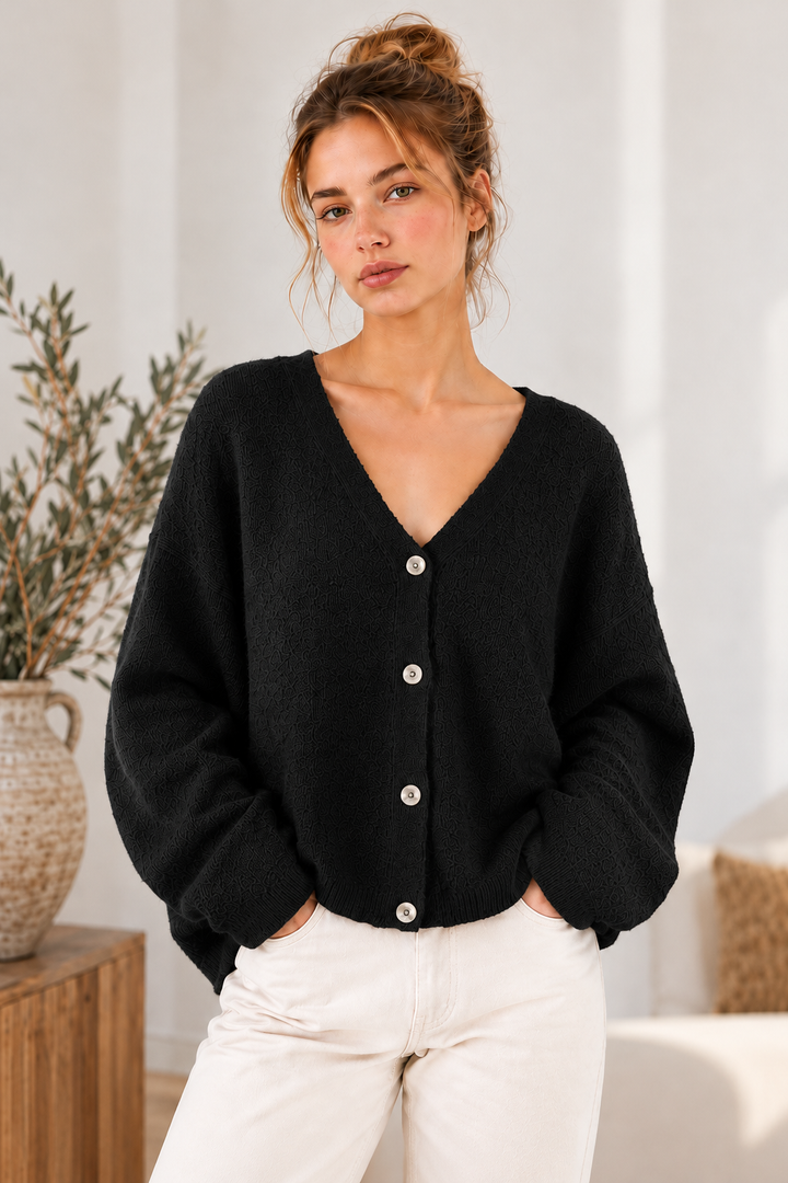 Strickcardigan Livella in Schwarz