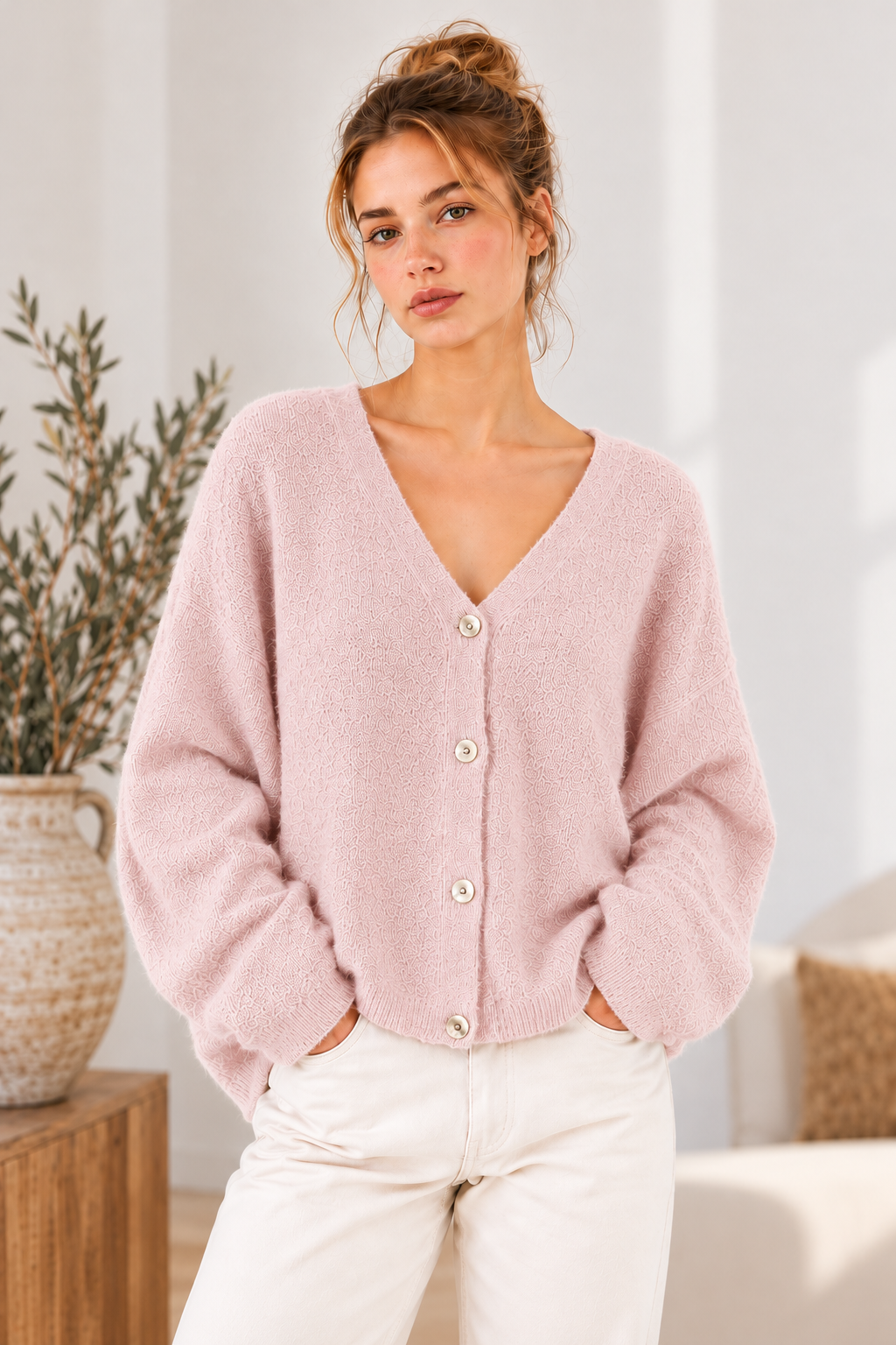 Strickcardigan Livella in Rosé