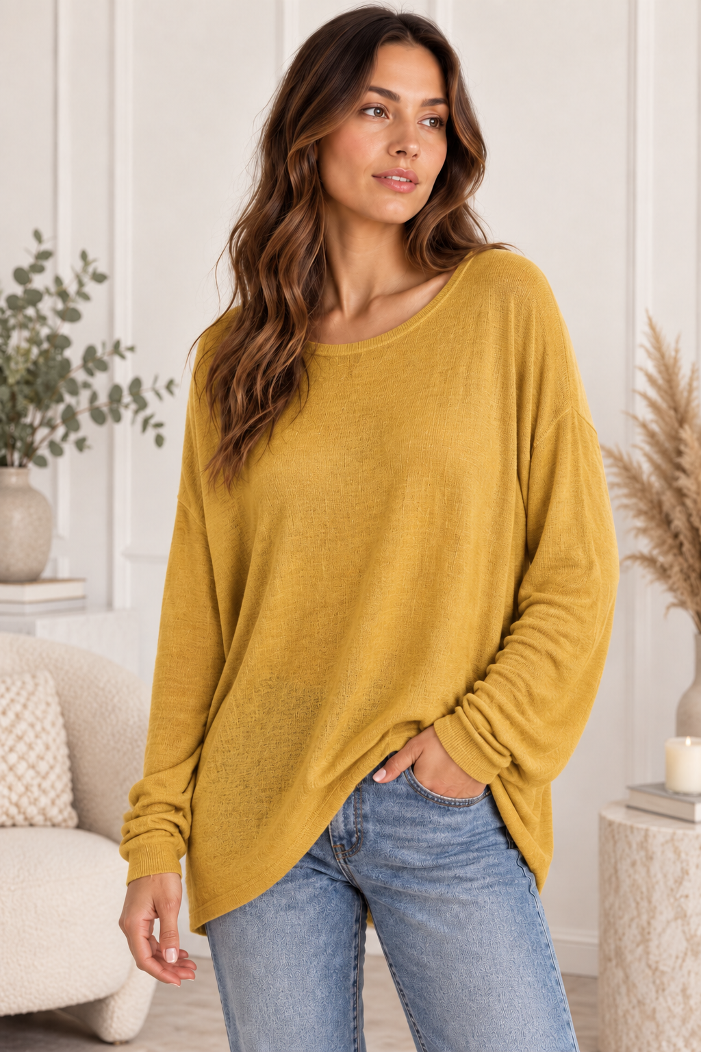 Livia Oversize Pullover Damen – Viskose, Wolle &amp; Angora