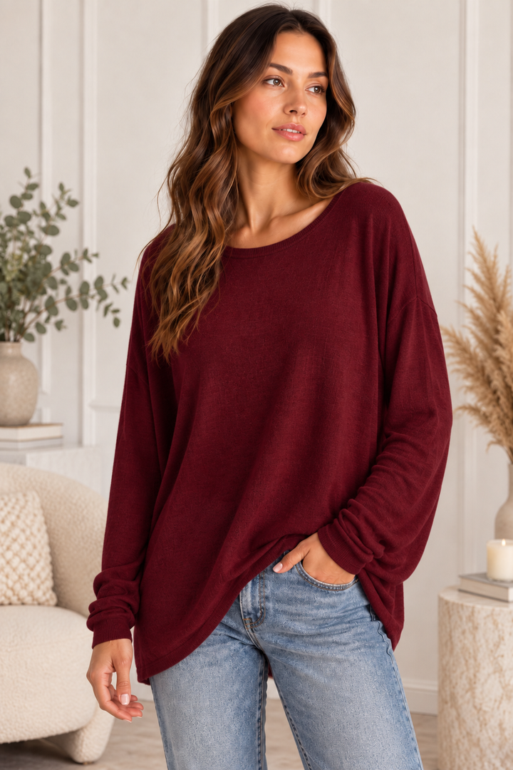 Livia Oversize Pullover Damen – Viskose, Wolle &amp; Angora