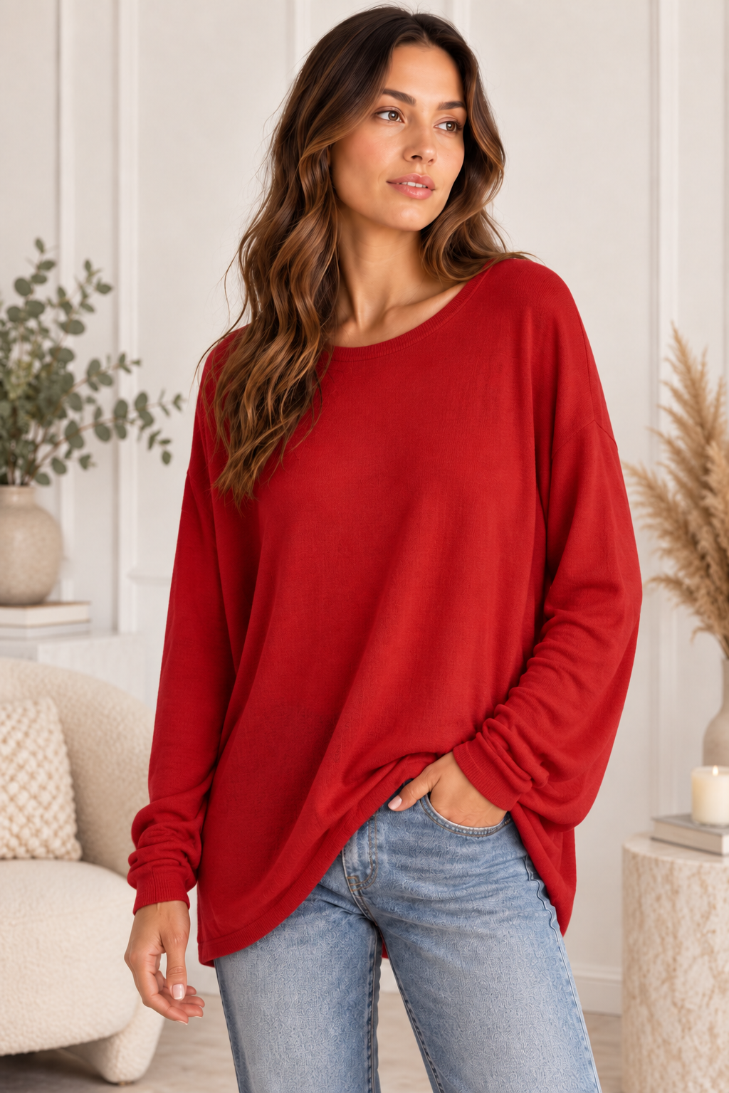 Livia Oversize Pullover Damen – Viskose, Wolle &amp; Angora