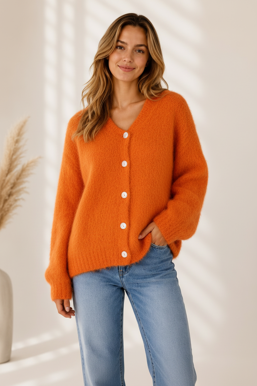 Fluffy Mohair Cardigan