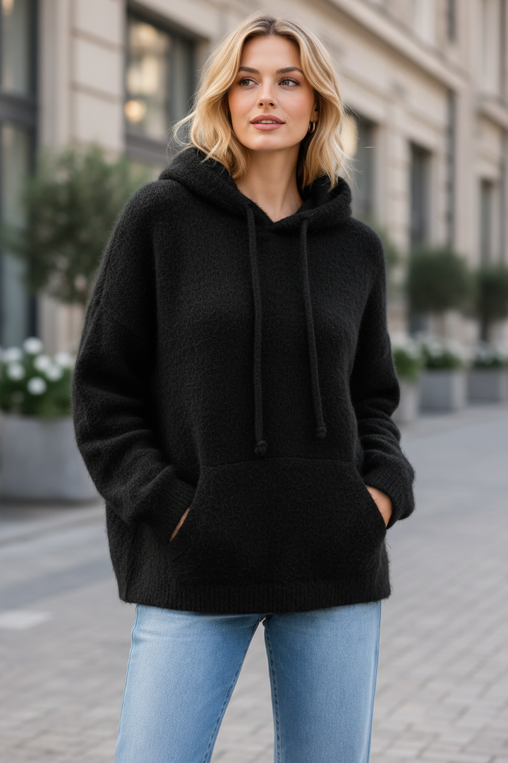 Freya Mohair Hoodie – Oversize Strickpullover Damen